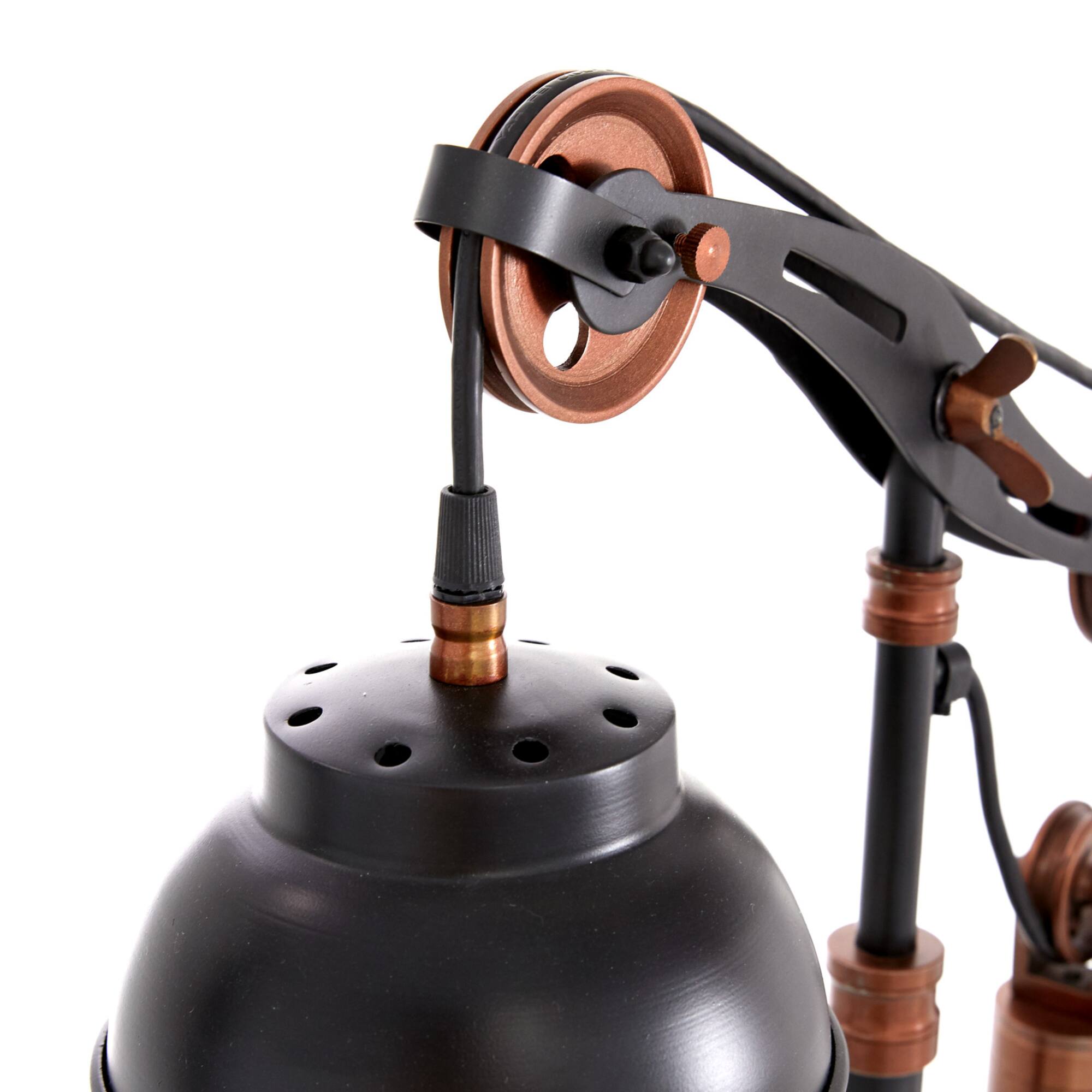 24" Black Metal Industrial Table Lamp